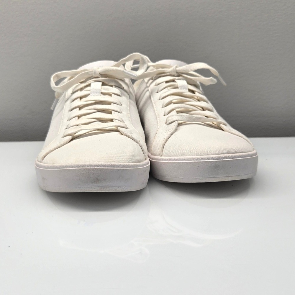 Kizik Irvine Sneakers Women 8.5W Ivory White Canvas Hands Free Slip On Lace Up - Picture 3 of 9
